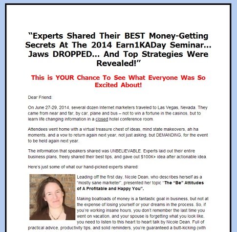 Get More from Internet Marketing with Events – Earn1KaDay Seminar Recordings for 2014