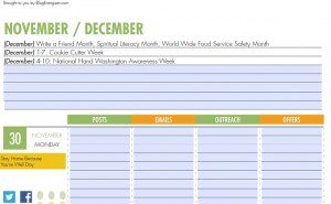2016 Blog Planner and Calendar