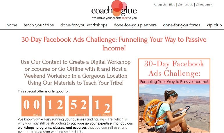 $200 Off 30 Day Facebook Ads Challenge (CoachGlue 12 Days of Deals: Day 5)