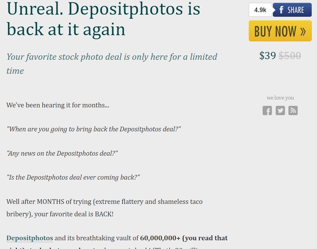 Looking for a Great Deal on Stock Photos?  Don’t Miss this AppSumo Deal on Deposit Photos