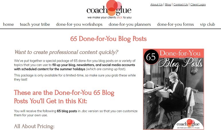 65 Done For You Blog Posts (Get $10 Off Now!)