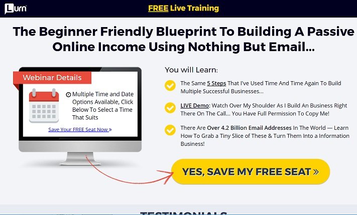 Free Training:  Build Passive Online Income Using Only Email