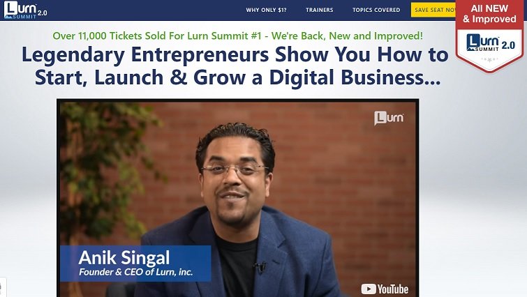 This Virtual Summit Costs Only $1! (Lurn Virtual Summit 2.0 by Anik Singal)