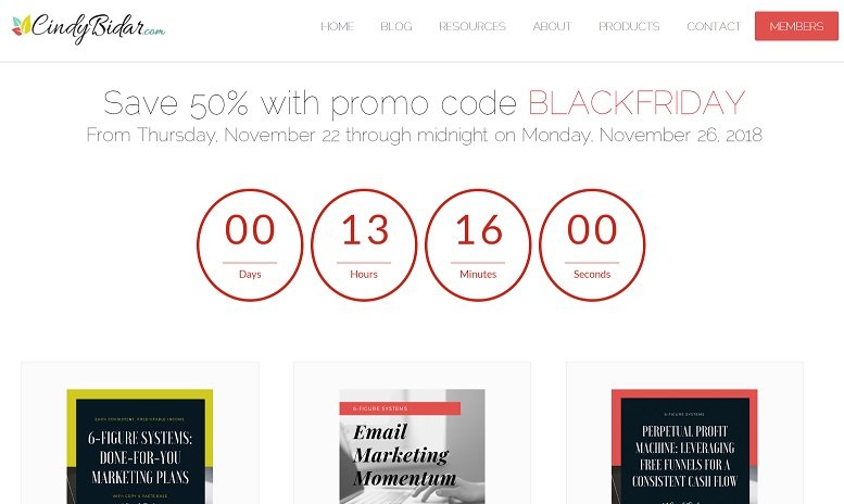 Cindy Bidar - 50 Percent Off Black Friday 2018