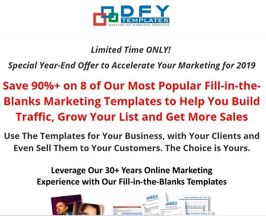 Must Have Fill-in-the-Blank Marketing Templates Pack with Resell Rights (90% Off!)