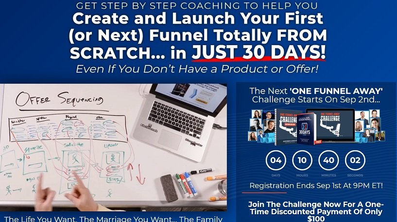 The Next One Funnel Challenge is Just 4 Days Away!!  Create Your First (or Next) Funnel Now!