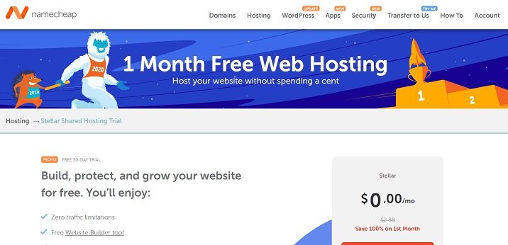Get 1-Month FREE Hosting or Less Than $10 a Year for Hosting!